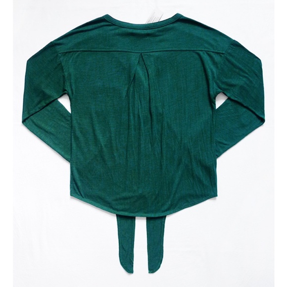 NWT Emerald Tie Front Convertible Sleeve Top/Shirt - Picture 7 of 7